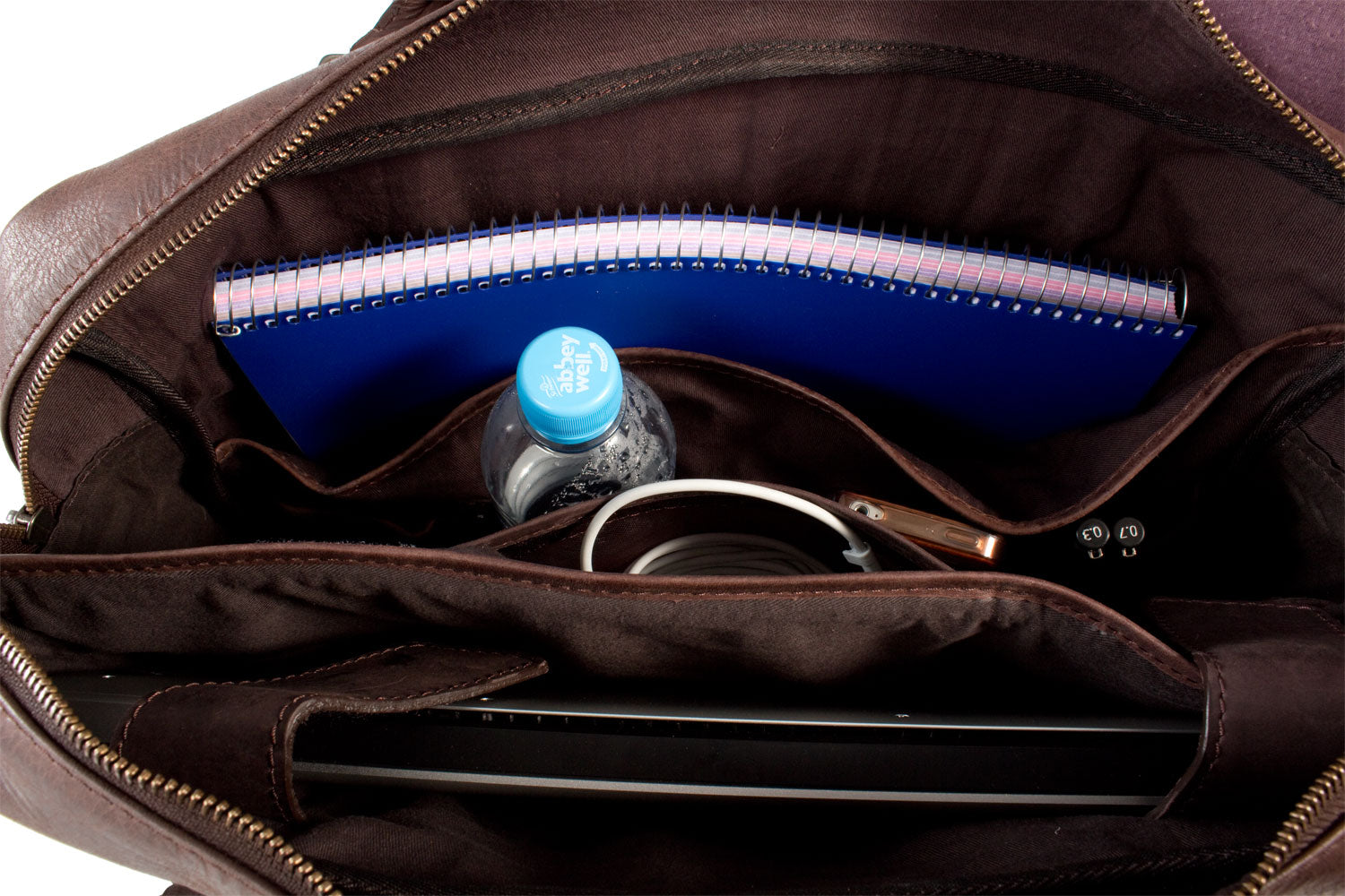 FREE UBERBAG CLUTCH WORTH £119 WITH UBERBAG INSIGNIA BROWN LEATHER LAPTOP BAG