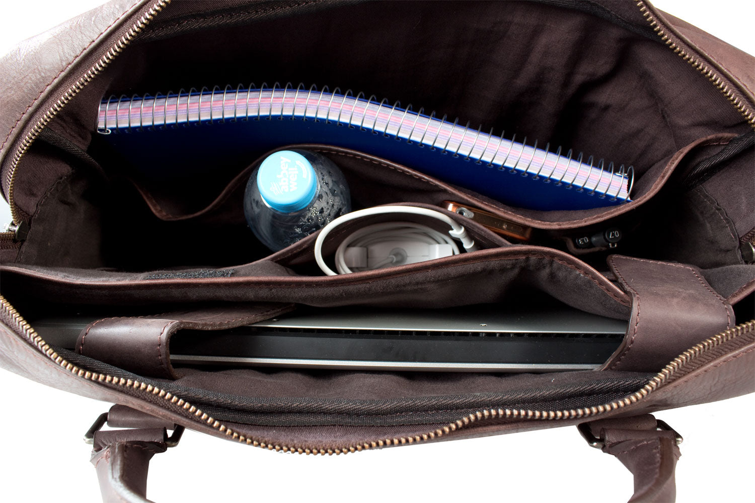 FREE UBERBAG CLUTCH WORTH £119 WITH UBERBAG INSIGNIA BROWN LEATHER LAPTOP BAG