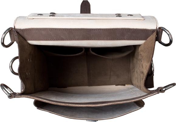 Mud brown crazy horse vegetable tanned leather large backpack 3