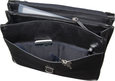 LEONHARD HEYDEN ROMA 5390 BLACK LEATHER BRIEFCASE