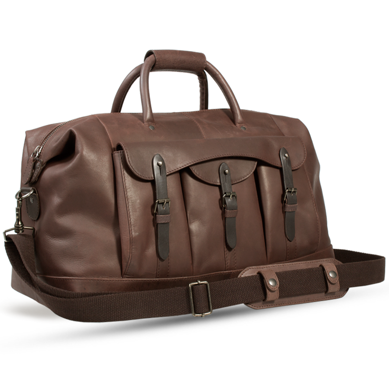 COMBO OFFER UBERBAG GOBI BROWN LEATHER HOLDALL / MESSENGER