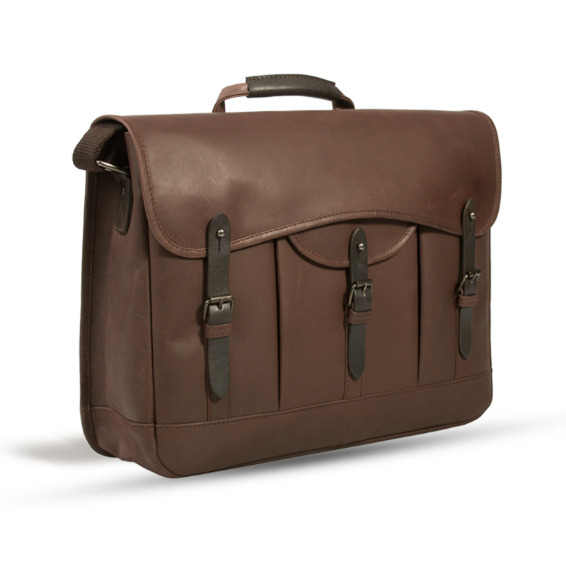 UBERBAG GOBI BROWN LEATHER MESSENGER BAG