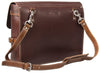 UBERBAG VINTAGE SWISS ARMY BROWN LEATHER MESSENGER BAG