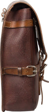 UBERBAG VINTAGE SWISS ARMY BROWN LEATHER MESSENGER BAG