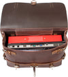 UBERBAG VINTAGE SWISS ARMY BROWN LEATHER MESSENGER BAG