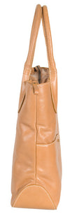 depeche tan cognac real leather large shoulder bag 4