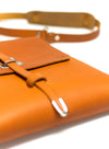 UBERBAG TRIBE VEGETABLE TANNED TAN LEATHER MESSENGER BAG