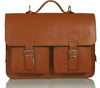 WINDSOR VEGETABLE TANNED TAN LEATHER SATCHEL / BRIEFCASE / BACKPACK