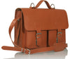 WINDSOR VEGETABLE TANNED TAN LEATHER SATCHEL / BRIEFCASE / BACKPACK